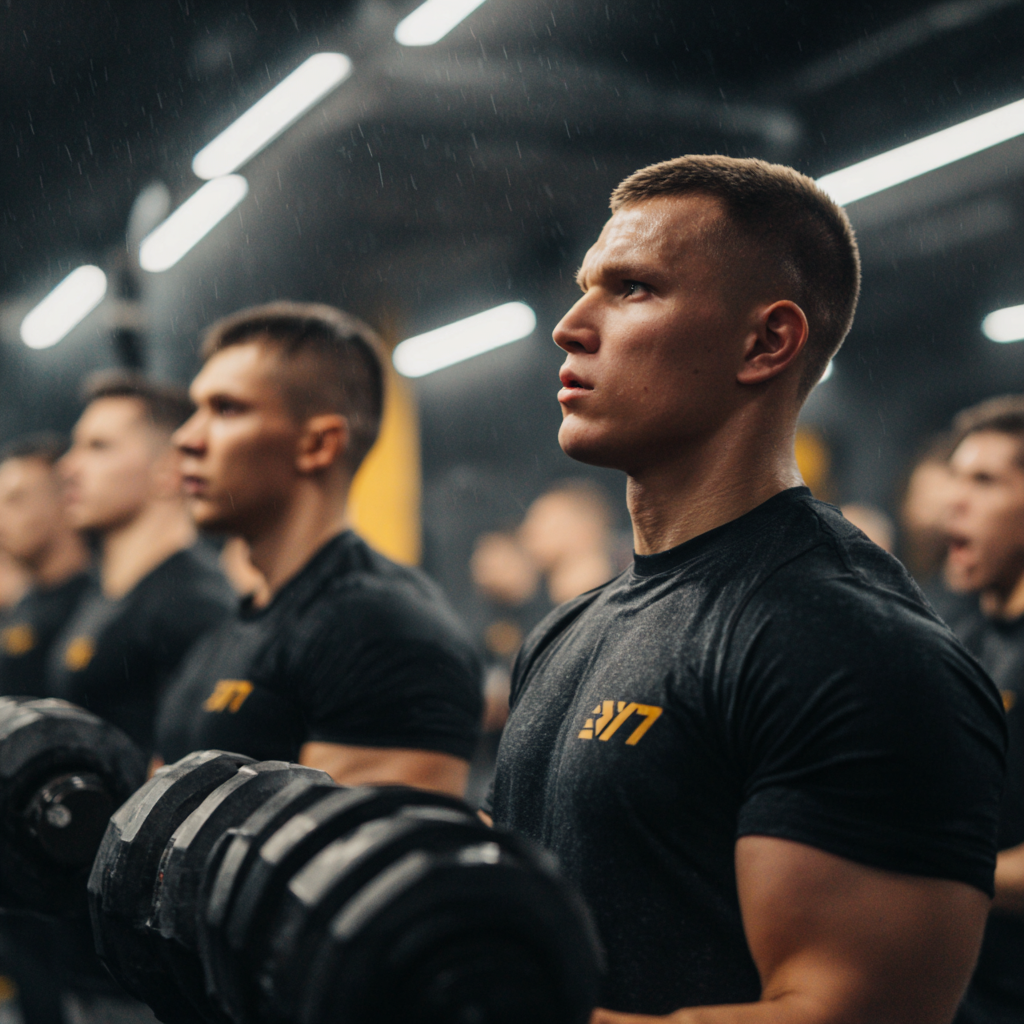 Група чоловіків після тренування